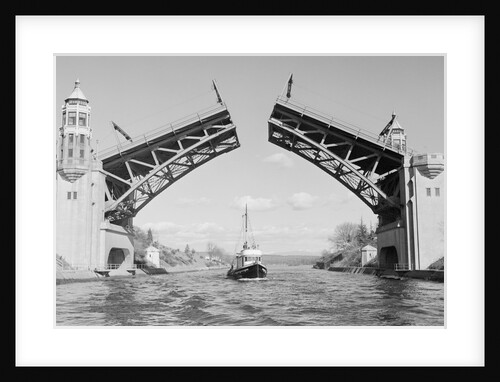 Boat Passing Beneath Montlake Bridge by Anonymous