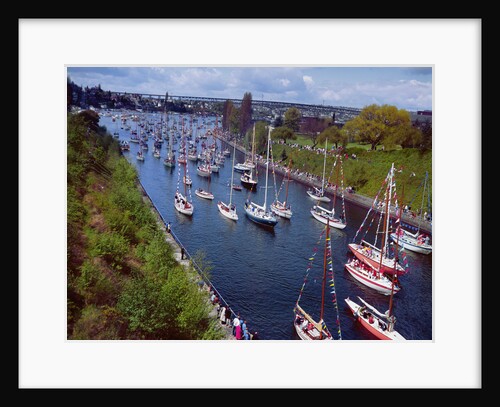 Sailboats in Opening Day Yacht Parade by Anonymous