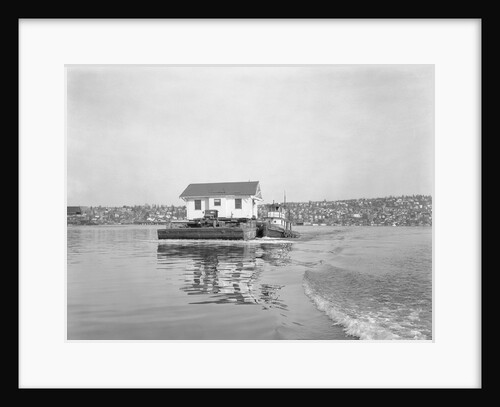 Tugboat Guiding a Scow by Anonymous