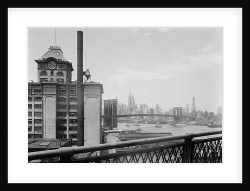 Brooklyn Bridge and Manhattan Skyline by Anonymous