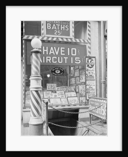 Barber Shop in the Bowery by Anonymous