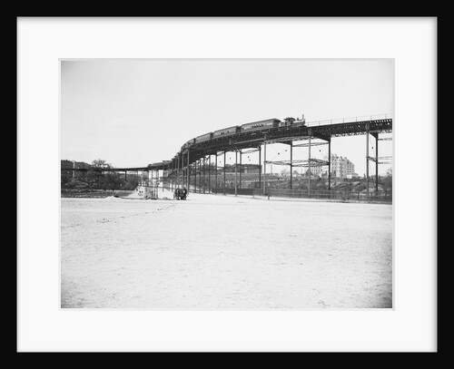 Elevated Railway Running Along Central Park by Anonymous