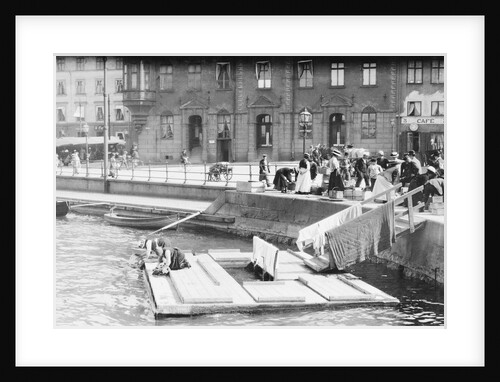 Women Washing Clothes in Canal by Anonymous