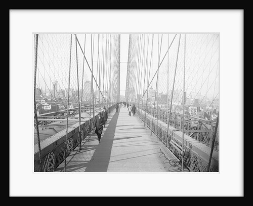 Walkway on Brooklyn Bridge by Anonymous