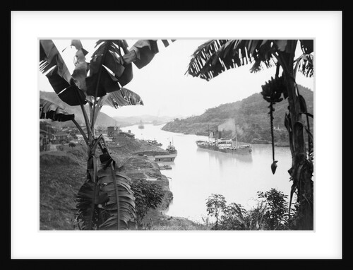Ships in the Panama Canal by Anonymous