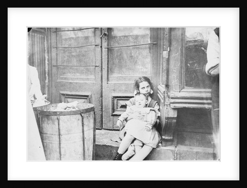 Children Sitting in a Doorway by Anonymous