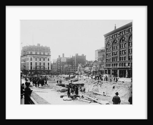 Men Working on Centre and Grand Street by Anonymous