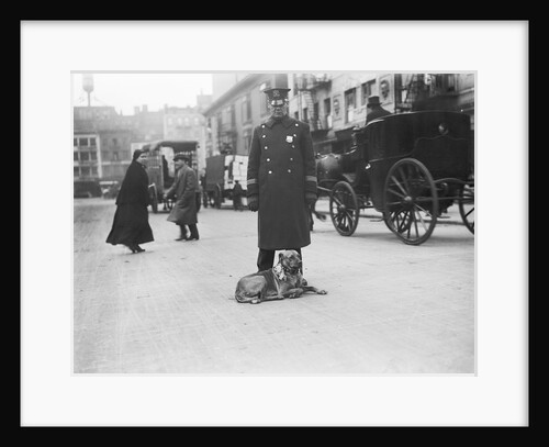 Policeman with Dog by Anonymous