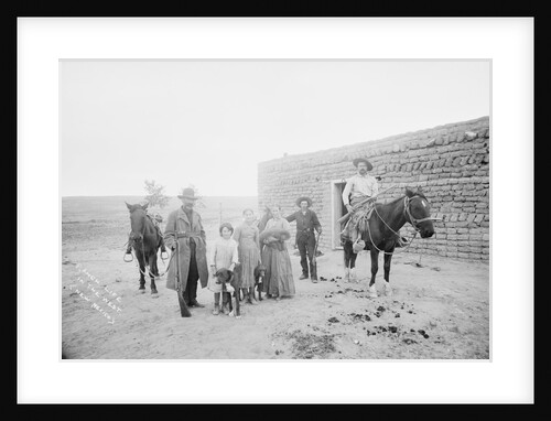 Portrait of Family in Front of Ranch by Anonymous