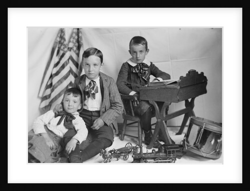Brothers, Toys, and School Desk by Anonymous