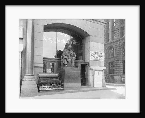 Horace Greeley Statue Outside New York Tribune Building by Anonymous