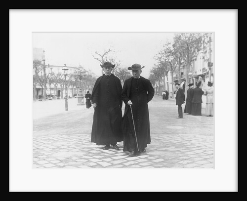 Two Priests Walking in Barcelona by Anonymous
