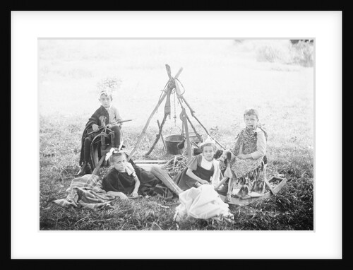 Children Playing Being Indians by Anonymous