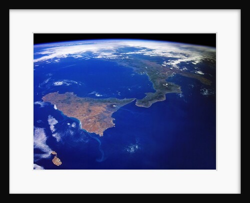 Sicily and Lower Italy from Space Shuttle Columbia by Anonymous