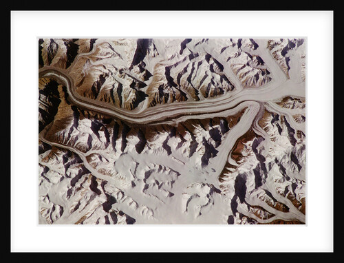 Himalayan Glacier Seen From Space by Anonymous