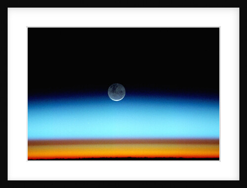 Moonset Seen from Space by Anonymous