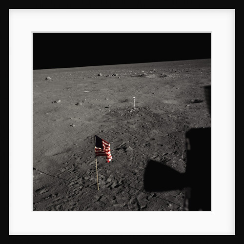 American Flag on the Moon by Anonymous