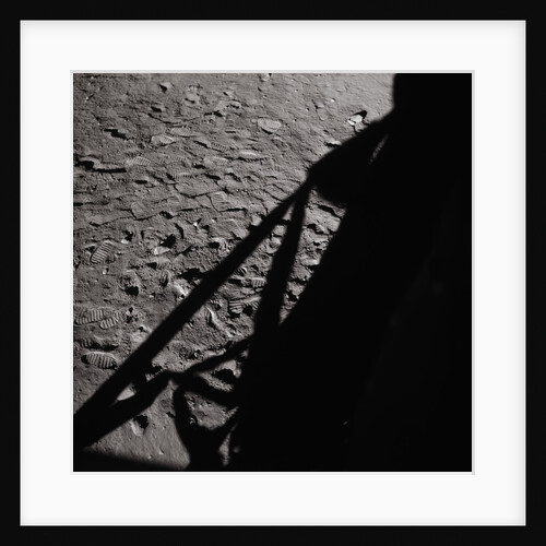 Footprints and Spacecraft Shadow on the Moon by Anonymous
