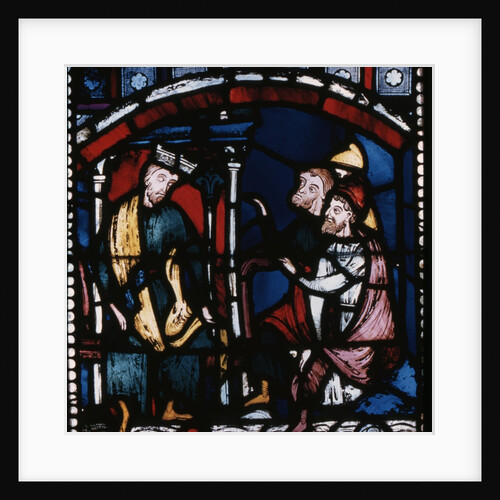 Three Robed Figures Kneeling Before a King by Anonymous