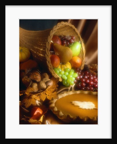 Basket of Fruit and Pumpkin Pie by Anonymous