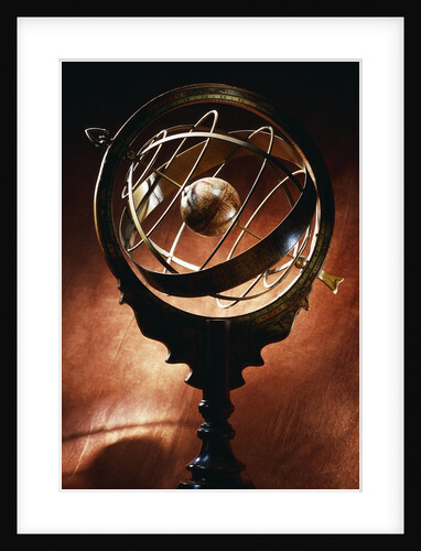 Antique Globe Mounted in Bands by Anonymous