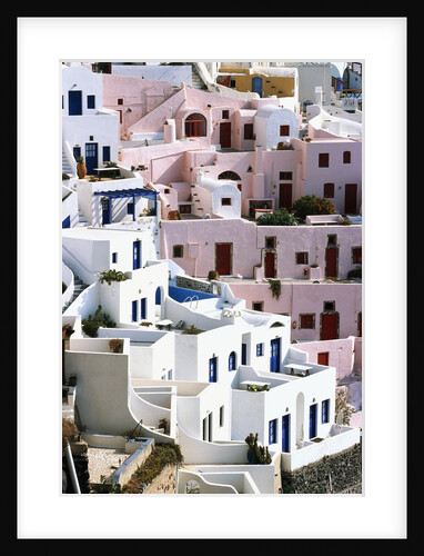 Hillside Buildings on Santorini by Anonymous