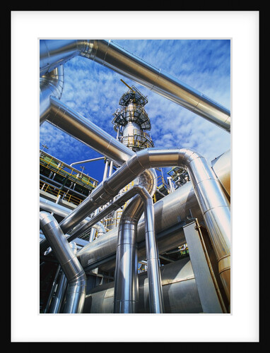 Pipes Overhead at Oil Refinery by Anonymous