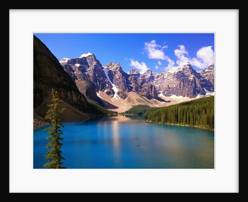 Mountains Looming over Blue Lake by Anonymous