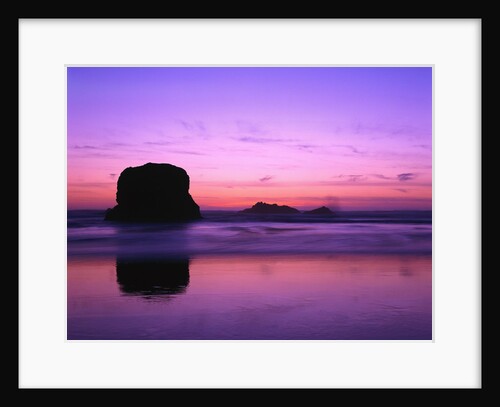 Rock Silhouetted at Twilight by Anonymous