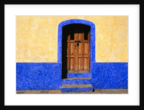 Door in Yellow and Blue House by Anonymous