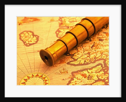 Spyglass on a Map by Anonymous