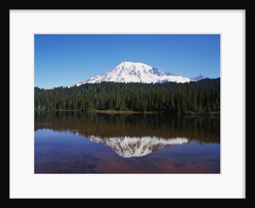 Lake Reflecting Mount Rainier by Anonymous
