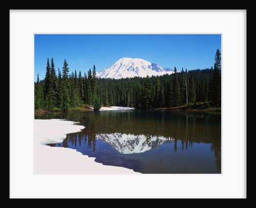 Lake Recfleting Mount Rainier by Anonymous