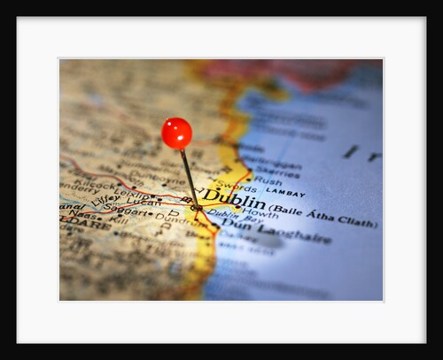 Dublin Marked on Map by Anonymous