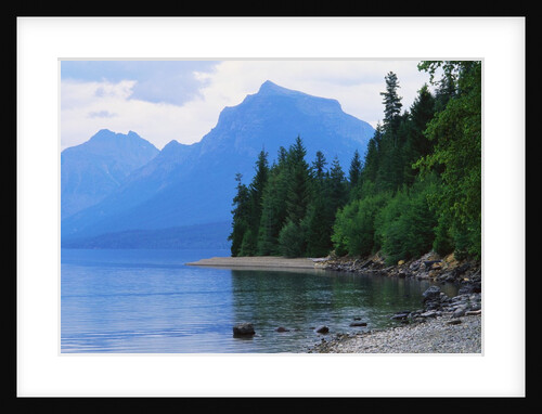Mountains and Lake McDonald Shoreline by Anonymous