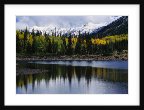 Autumn Trees on Mountain Lake by Anonymous