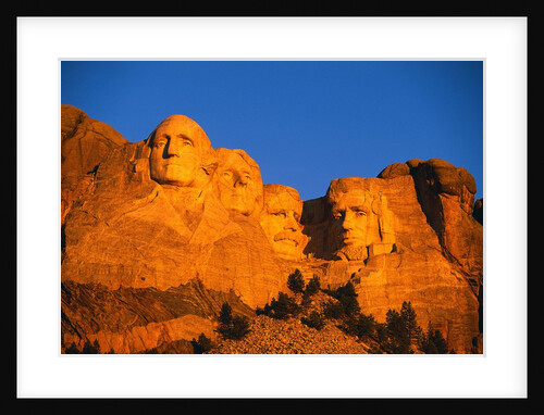 Mount Rushmore Memorial at Sunset by Anonymous