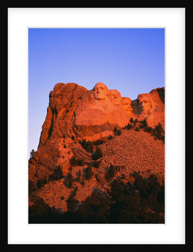 Mount Rushmore Memorial at Dusk by Anonymous