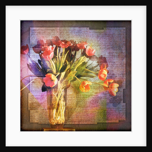 Vase of Tulips and Text by Anonymous