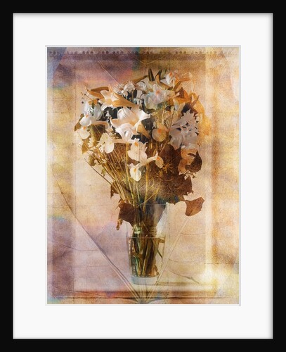 White Flowers in a Vase by Anonymous