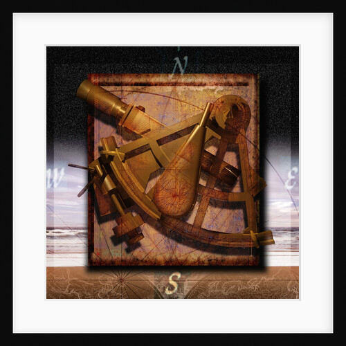 Sextant and Overlaying Compass by Anonymous