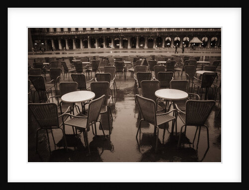 Empty Tables in Piazza San Marco by Anonymous