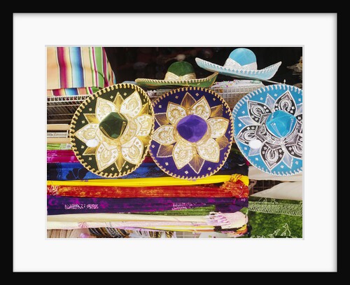 Sombreros and Serapes on Display in Market by Anonymous