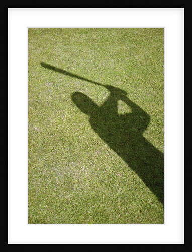 Shadow of Baseball Player Swinging Bat by Anonymous