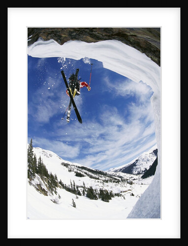 Skier Performing Jump by Anonymous