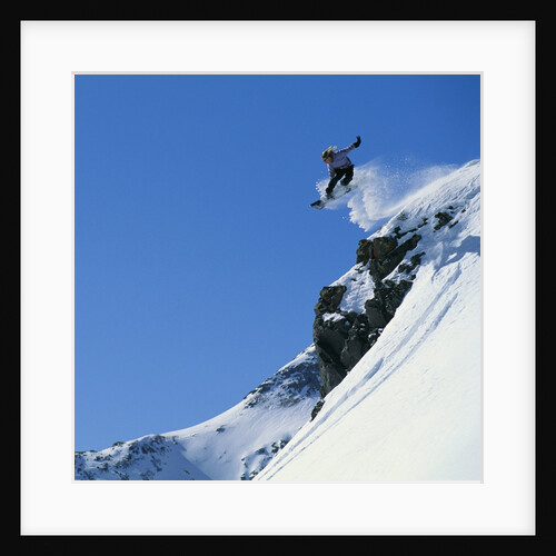 Snowboarder Performing Jump by Anonymous