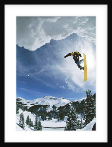 Snowboarder Performing Jump by Anonymous