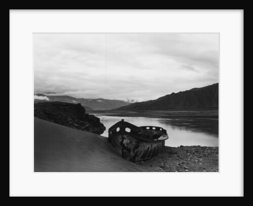 Abandoned Boat on Himalayan Lakeshore by Anonymous
