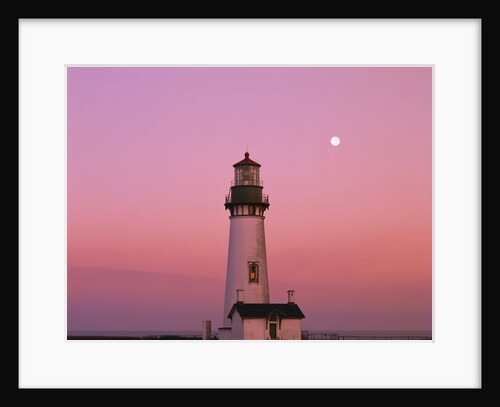 Lighthouse by Beach at Dusk by Anonymous