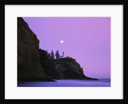 Purple Skies Over Lighthouse by Anonymous